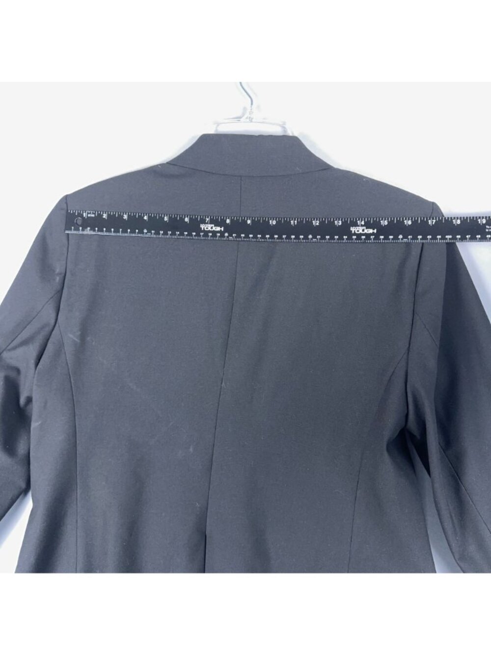 Ann Taylor Blazer Jacket Womens Size 14 Black Dark Wash Single Button Closure - Picture 11 of 14